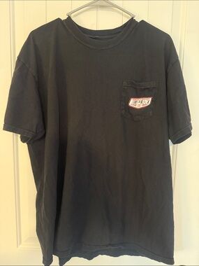 Old Row Black Pocket Tee with Small Chest Patch